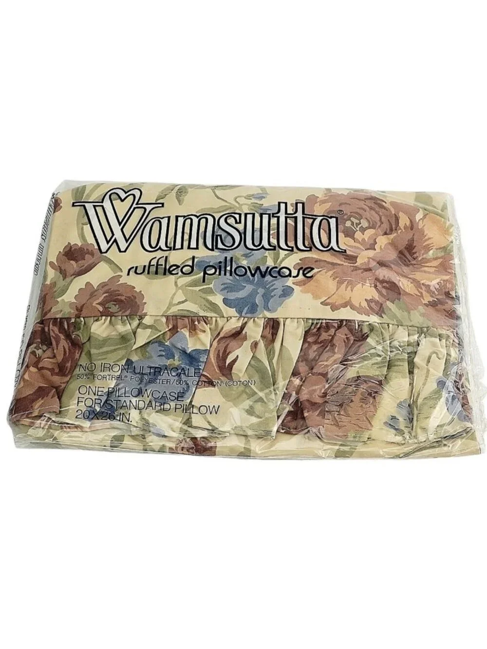 Wamsutta Ruffled Pillowcase Standard Size Calvin Klein Samarkind New Old Stock